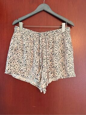 Volcom Pink Floral Elastic Waist Shorts